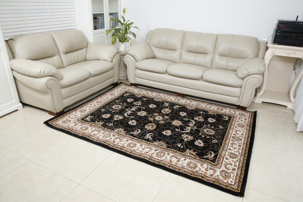 שטיח קלאסי דגם זיגלר שחור