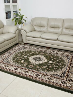 שטיח קלאסי דגם מדליון ירוק