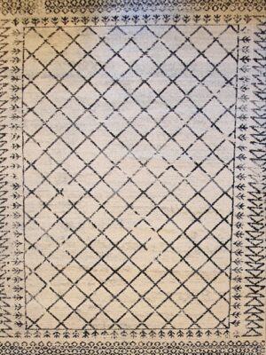 שטיח ברבר שחור לבן 03