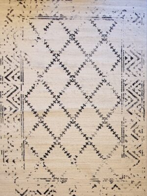 שטיח ברבר שחור לבן 04