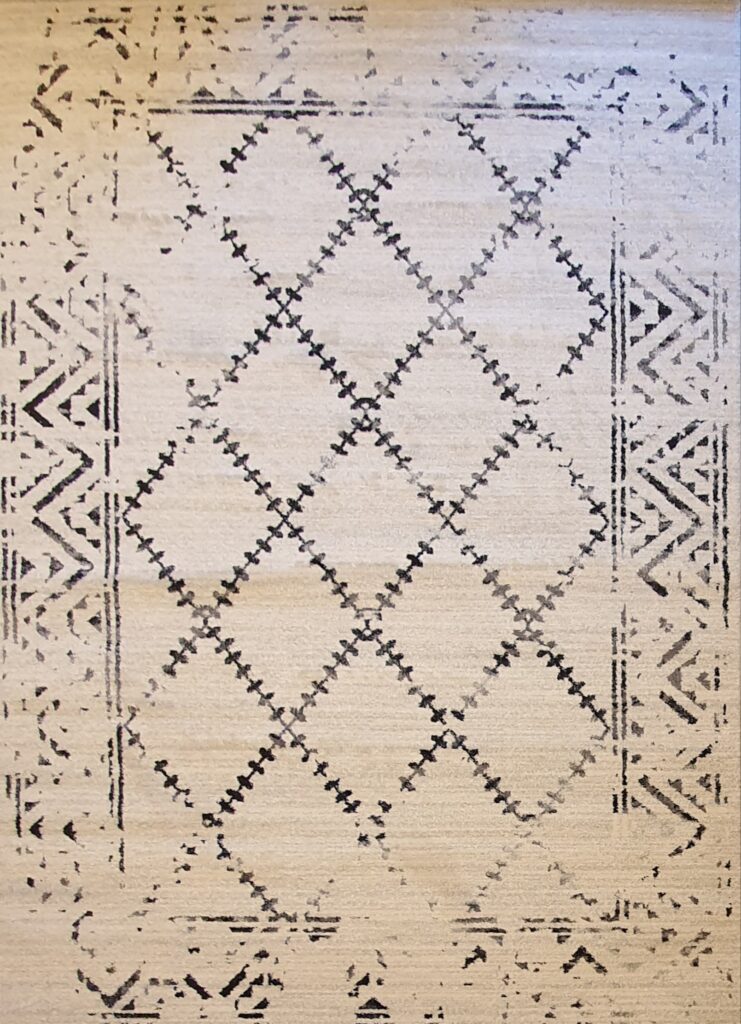 שטיח ברבר שחור לבן 04