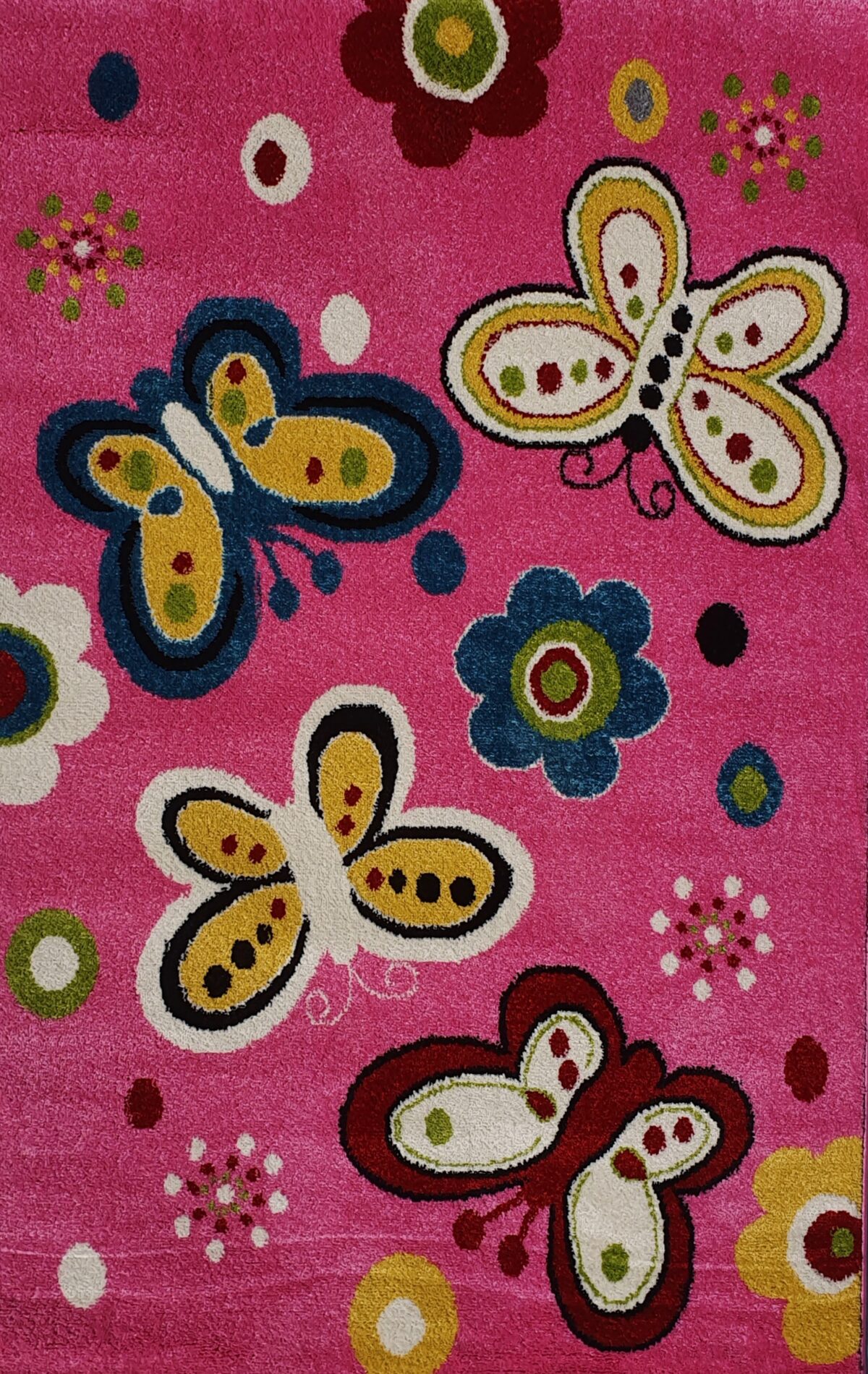 שטיח לחדרי ילדים פרפרים אפור (2)
