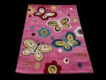 שטיח לחדרי ילדים פרפרים ורוד (2)