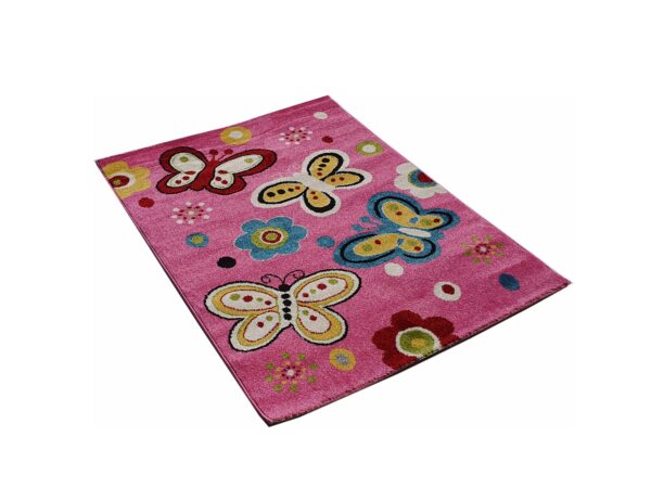 שטיח לחדרי ילדים פרפרים ורוד (3)