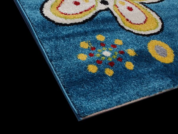 שטיח לחדרי ילדים פרפרים כחול (2)