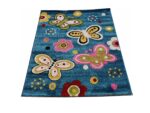 שטיח לחדרי ילדים פרפרים כחול (4)