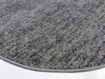 שטיח עגול צבע אפור כהה