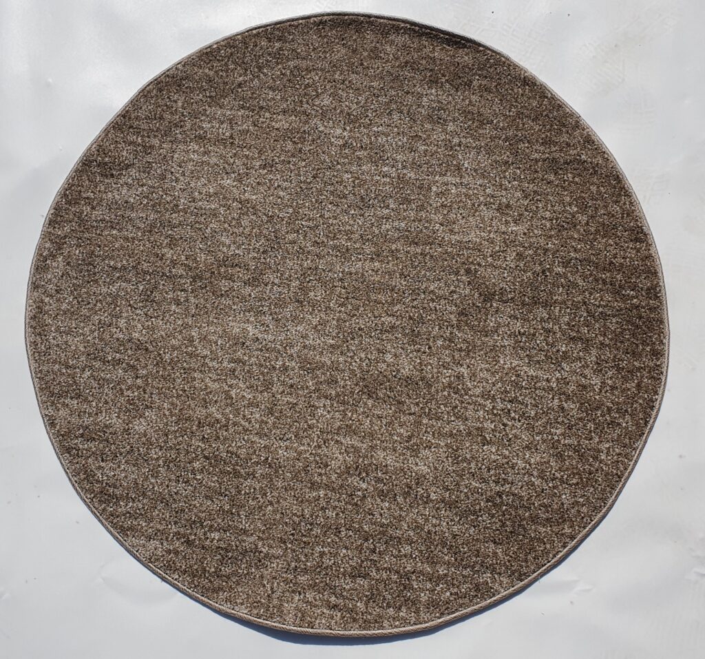 שטיח עגול צבע חום
