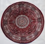 שטיח קלאסי עגול צבע אדום