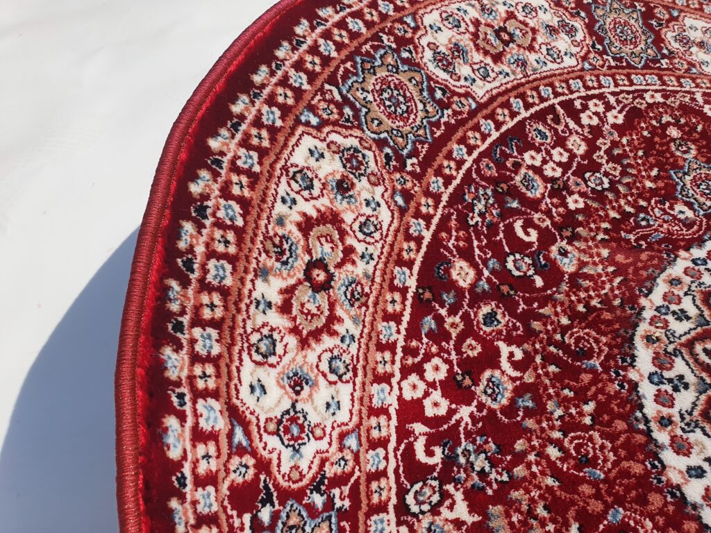 שטיח קלאסי עגול צבע אדום (2)