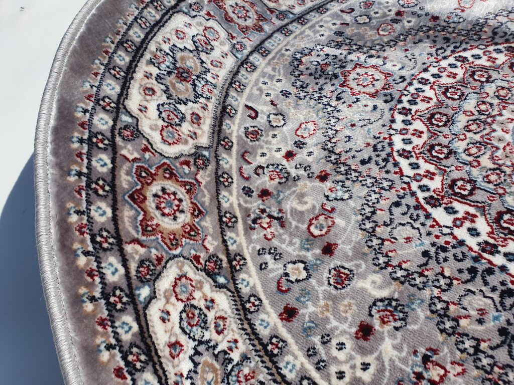 שטיח קלאסי עגול צבע אפור (2)