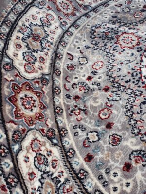 שטיח קלאסי עגול צבע אפור (2)