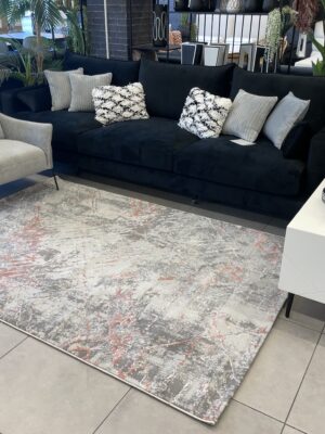 שטיח ורוד אפור לבן