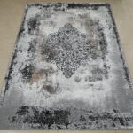 שטיח מרי 276 אפור קרם שחור