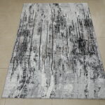 שטיח מרי 373 אפור קרם שחור