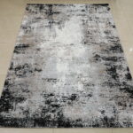 שטיח מרי 444 אפור קרם שחור